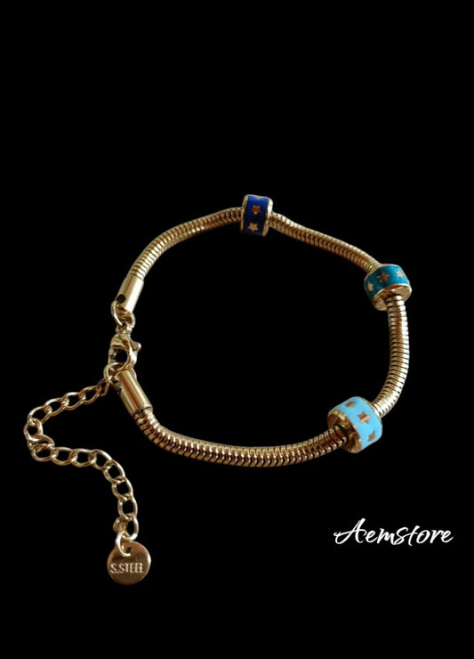 Bracciale in acciaio dorato