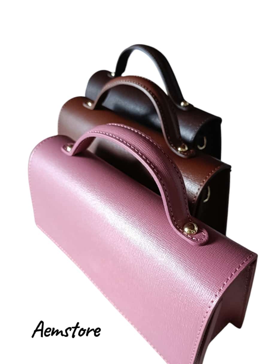Borsa a bauletto vera pelle