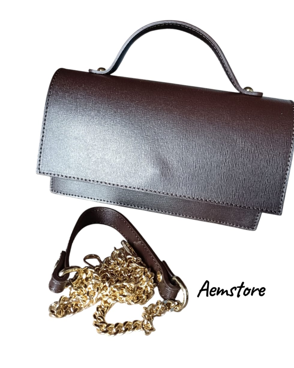 Borsa a bauletto vera pelle