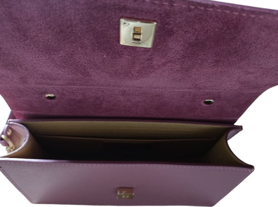 Borsa a bauletto vera pelle