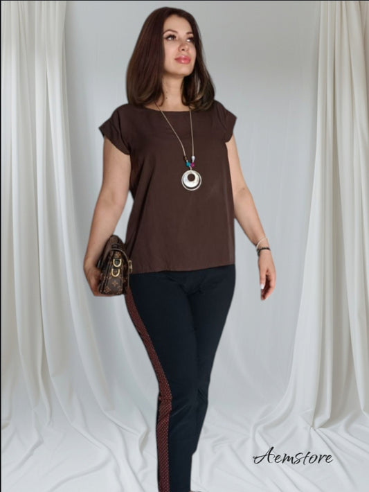 T-shirt leggermente smanicato