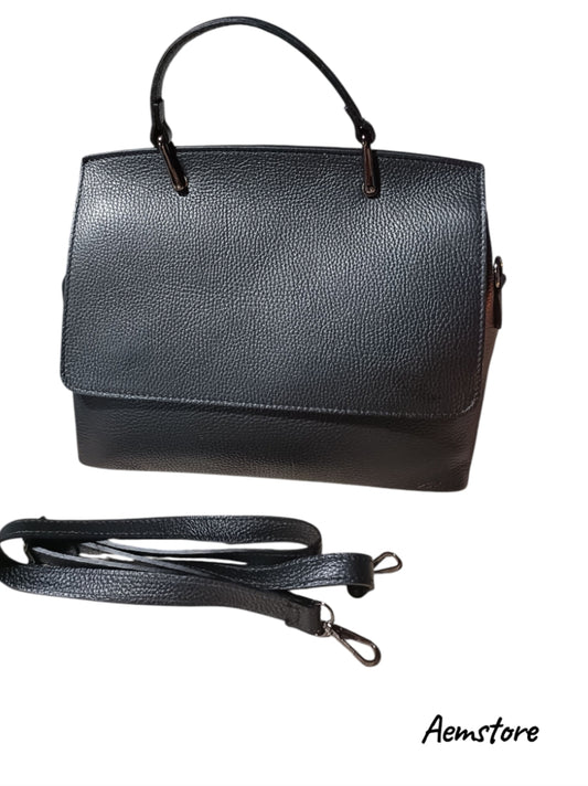 Borsa a mano in vera pelle